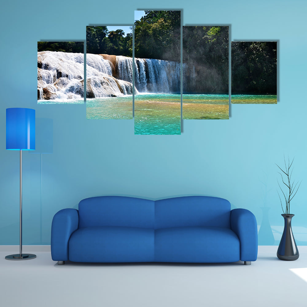 The Agua Azul waterfalls in Mexico Multi Panel canvas wall art