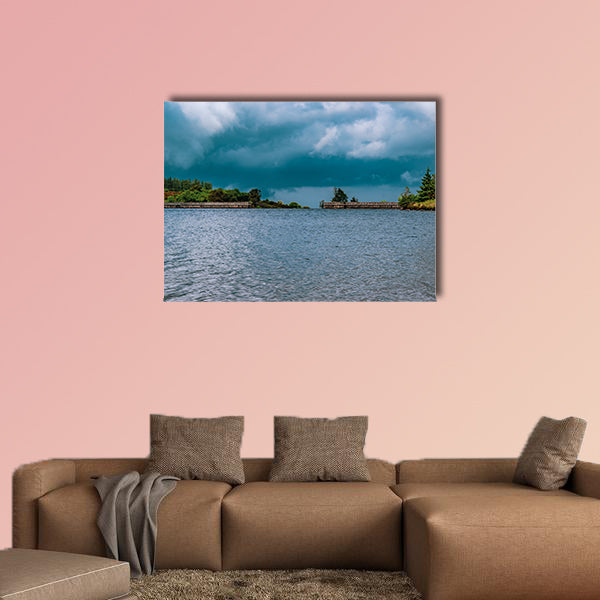 The lake caused by Fernworth Dam in Dartmoor National wall art