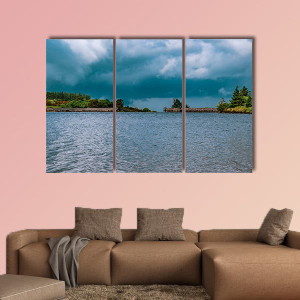 The lake caused by Fernworth Dam in Dartmoor National wall art