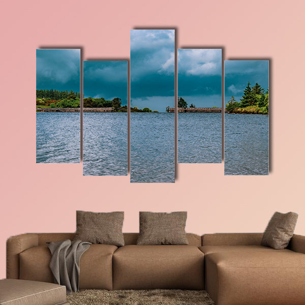 The lake caused by Fernworth Dam in Dartmoor National wall art