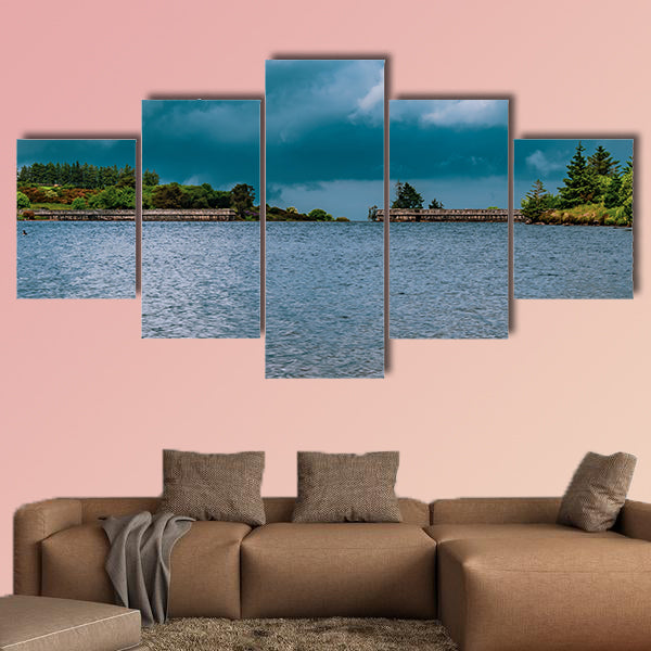 The lake caused by Fernworth Dam in Dartmoor National wall art