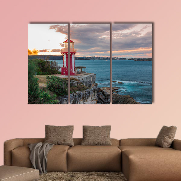 Hornby Lighthouse watson bay on sydney south head Multi panel canvas wall art