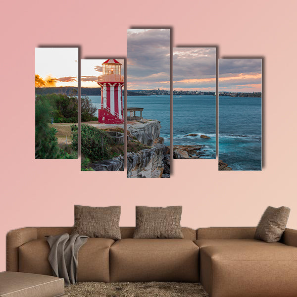 Hornby Lighthouse watson bay on sydney south head Multi panel canvas wall art