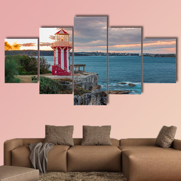 Hornby Lighthouse watson bay on sydney south head Multi panel canvas wall art