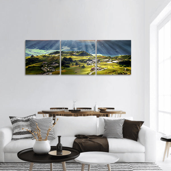 Dylily flower at sixty Stone Mountain in Taiwan Hualien festival Panoramic Canvas Wall Art