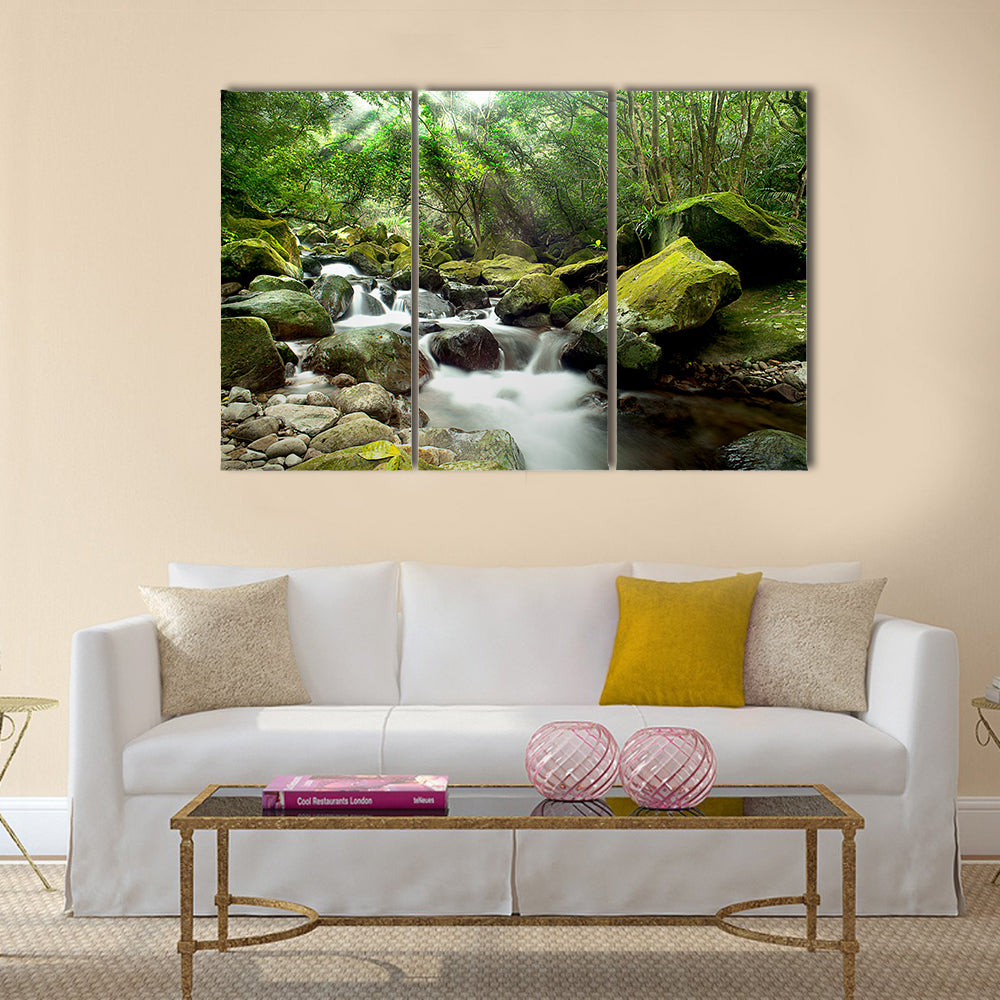 Mountain River *Best for web use Multi Panel Canvas Wall Art