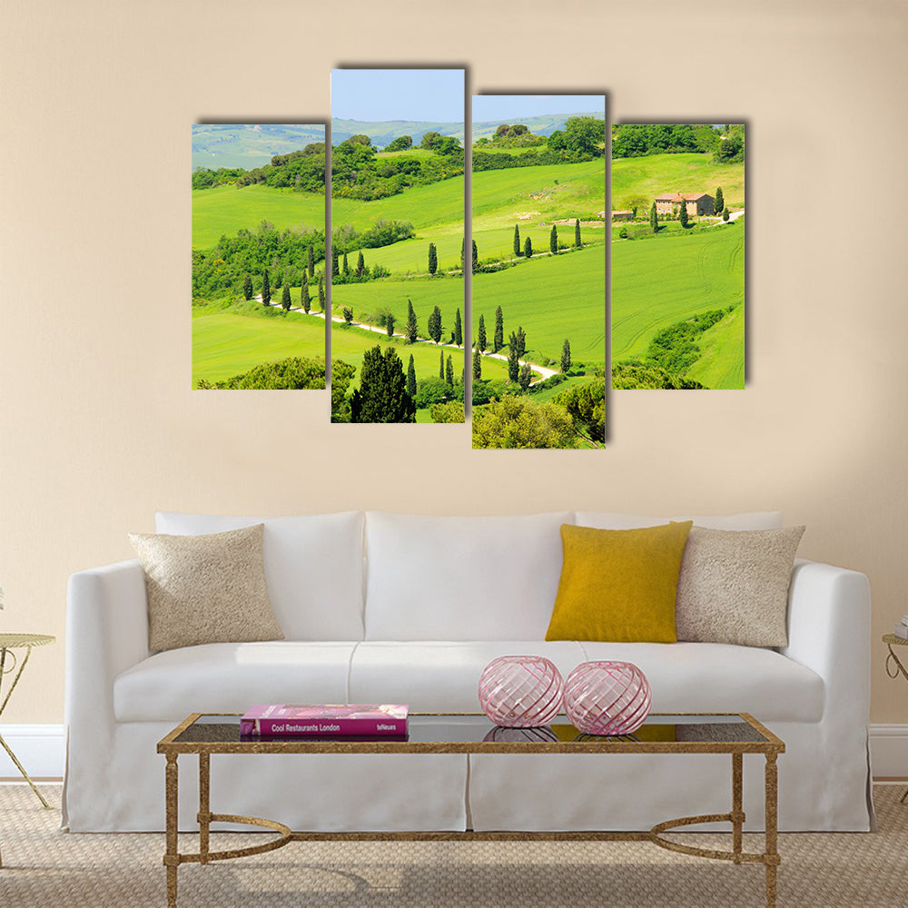 Beautiful view of Tuscany Multi Panel Canvas Wall Art