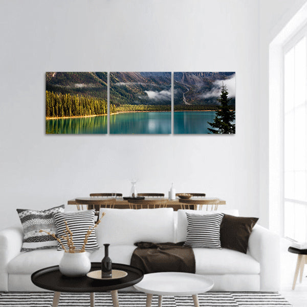 Emerald lake Yoho National park Alberta Canada Panoramic Canvas Wall Art