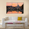 Saint Peter Basilica at sunset Multi panel canvas wall art