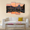 Saint Peter Basilica at sunset Multi panel canvas wall art