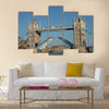 The open tower bridge over the river thames in London in England Multi panel canvas wall art