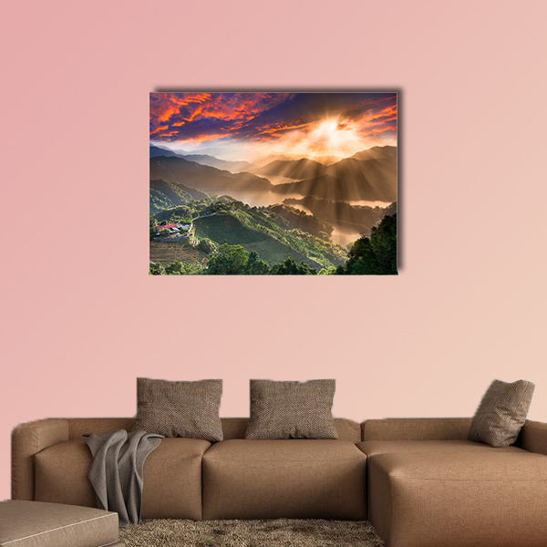 Sunset of Tanyao, Beiyi Rd., New Taipei City, multi panel canvas wall art