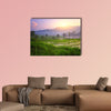 Tropical valley with rice terraces and trees. Bali. Indonesia Multi panel canvas wall art