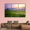 Tropical valley with rice terraces and trees. Bali. Indonesia Multi panel canvas wall art