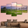 Tropical valley with rice terraces and trees. Bali. Indonesia Multi panel canvas wall art