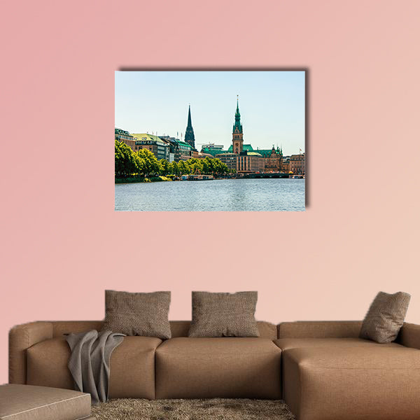 Alster Lake in Hamburg in the central historical district Rotterdam wall art