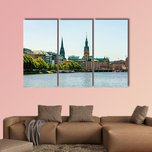 Alster Lake in Hamburg in the central historical district Rotterdam wall art