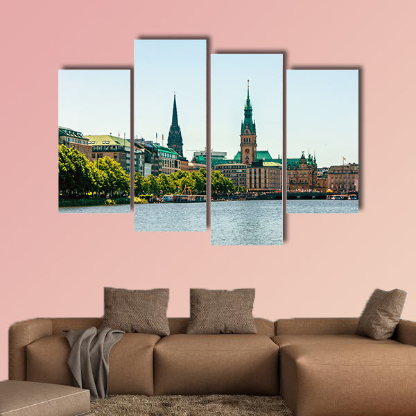 Alster Lake in Hamburg in the central historical district Rotterdam wall art
