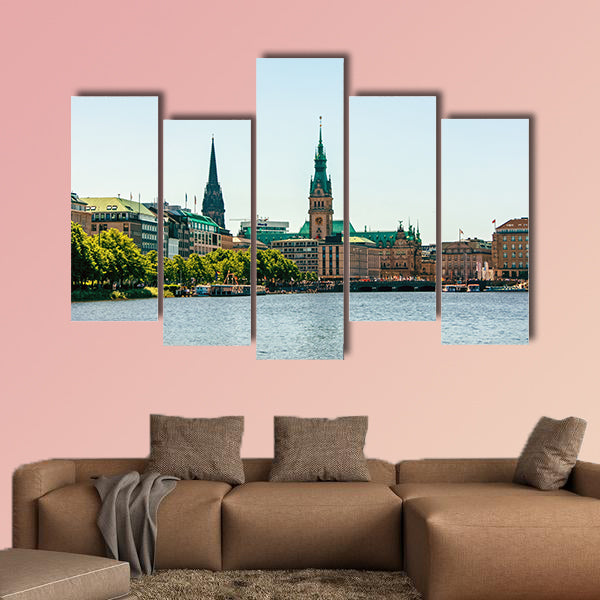 Alster Lake in Hamburg in the central historical district Rotterdam wall art
