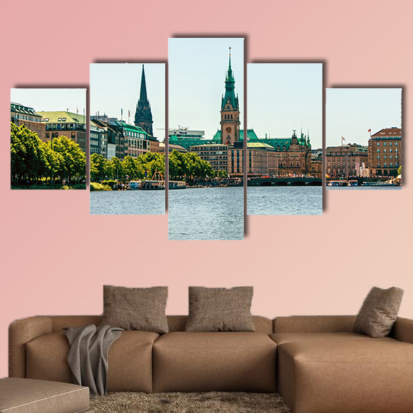 Alster Lake in Hamburg in the central historical district Rotterdam wall art