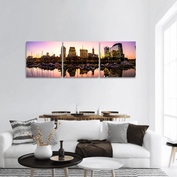Famous neighbourhood of Puerto Madero Argentina Panoramic canvas Wall Art