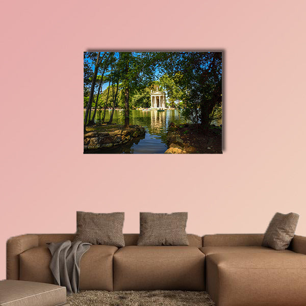 Garden of Villa Borghese, Rome, Italy multi panel canvas wall art
