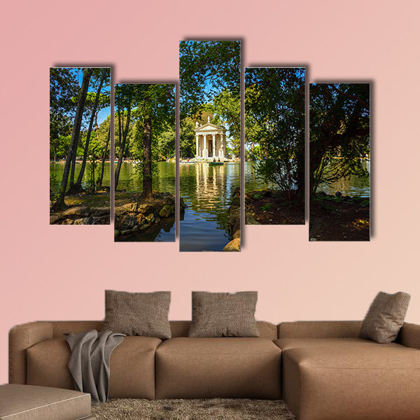 Garden of Villa Borghese, Rome, Italy multi panel canvas wall art