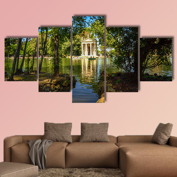 Garden of Villa Borghese, Rome, Italy multi panel canvas wall art