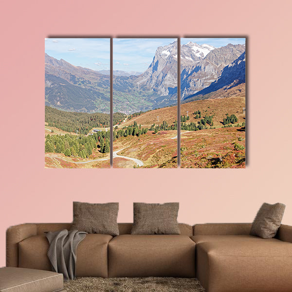 Views from Kleine Scheidegg train station towards Grindelwald wall art