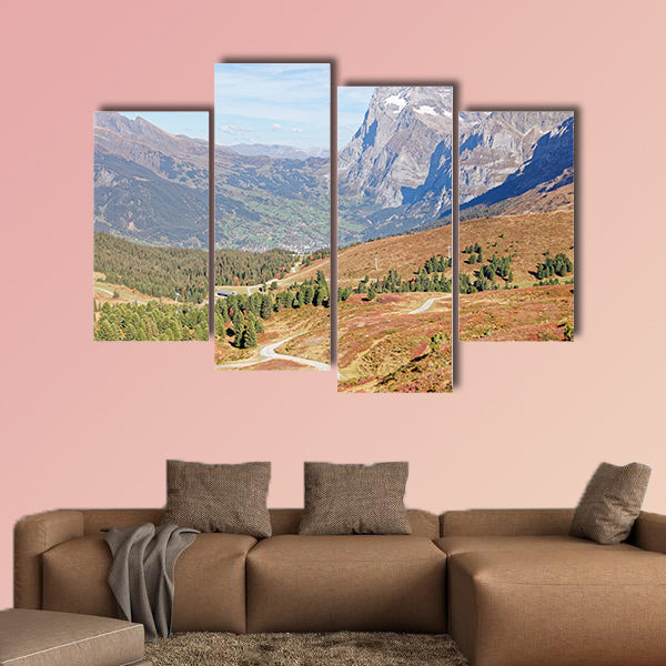 Views from Kleine Scheidegg train station towards Grindelwald wall art