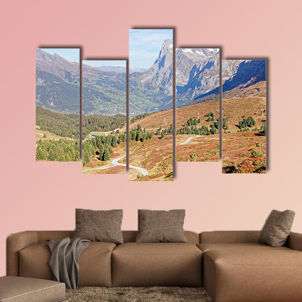 Views from Kleine Scheidegg train station towards Grindelwald wall art