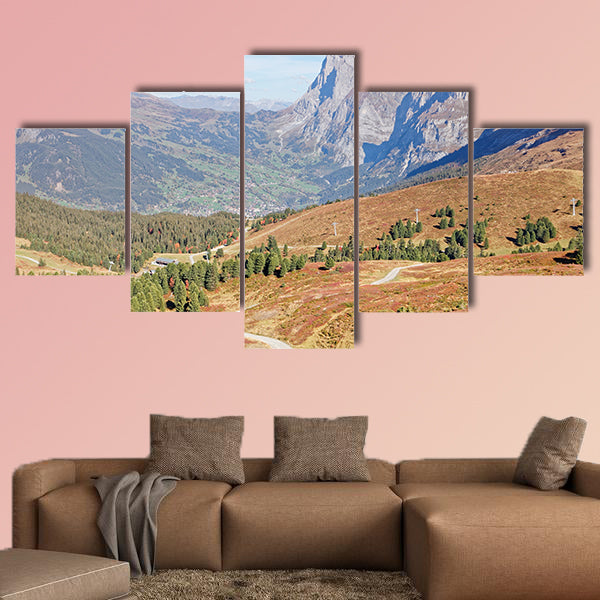 Views from Kleine Scheidegg train station towards Grindelwald wall art
