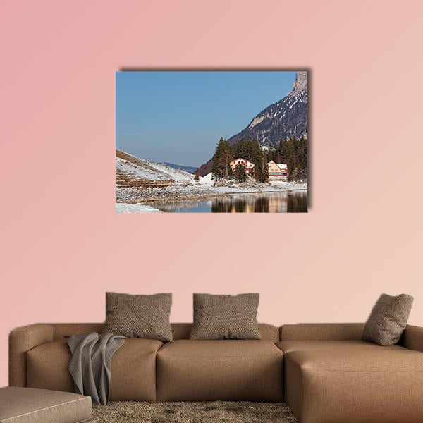 Seealpsee, Apenzell Alps, Apenzell, Switzerland canvas wall art