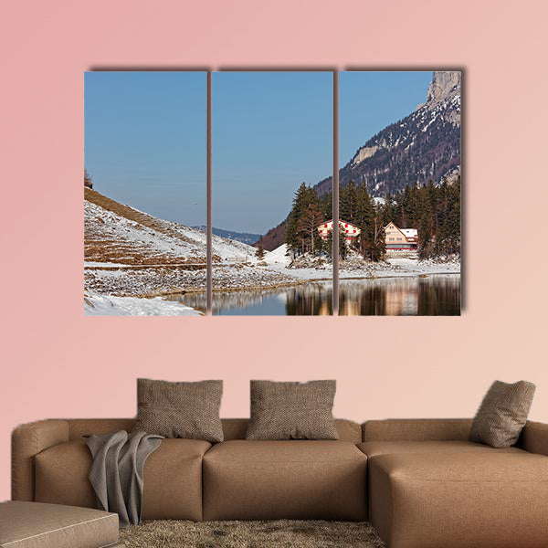 Seealpsee, Apenzell Alps, Apenzell, Switzerland canvas wall art