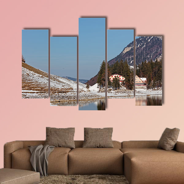 Seealpsee, Apenzell Alps, Apenzell, Switzerland canvas wall art