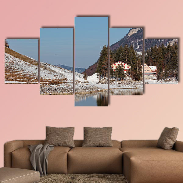 Seealpsee, Apenzell Alps, Apenzell, Switzerland canvas wall art