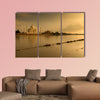 Taj Mahal in sunset scene multi panel canvas wall art