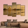 Taj Mahal in sunset scene multi panel canvas wall art