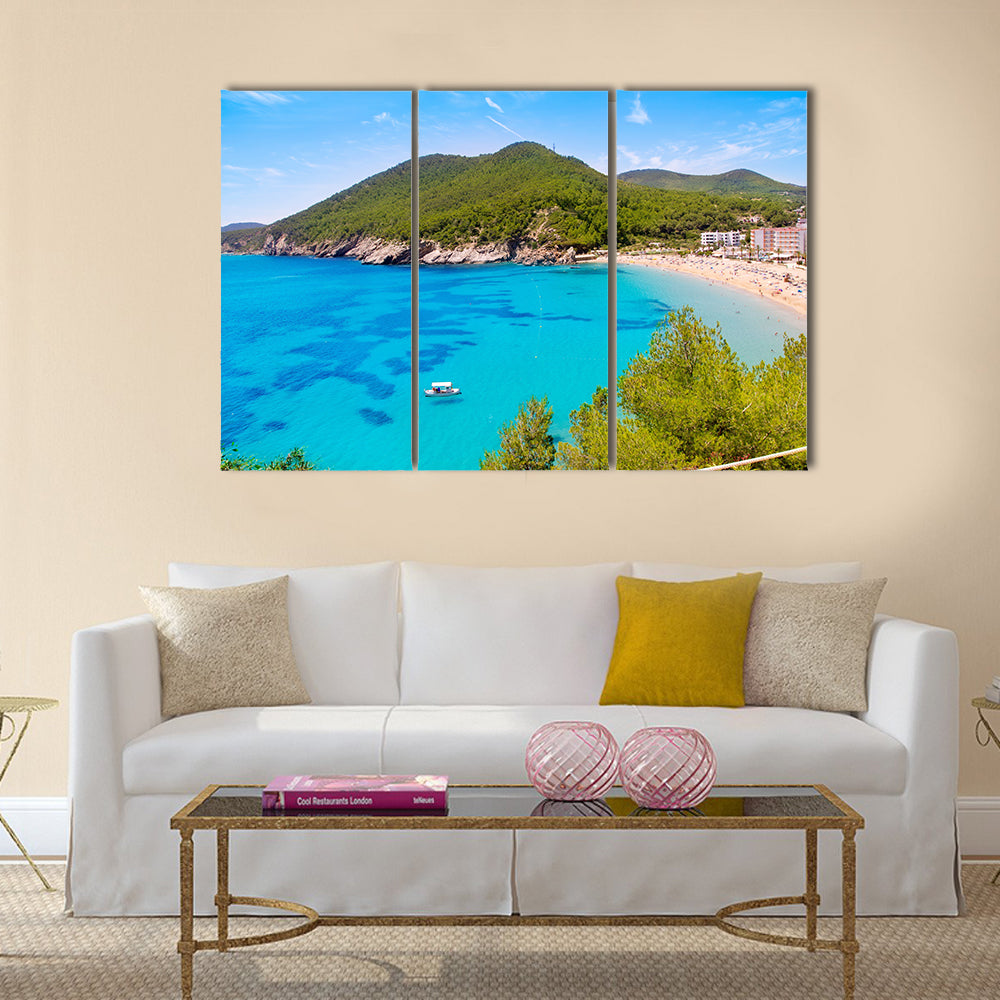 Ibiza cala de sant vicent caleta de san vicente turquoise Multi panel canvas wall art