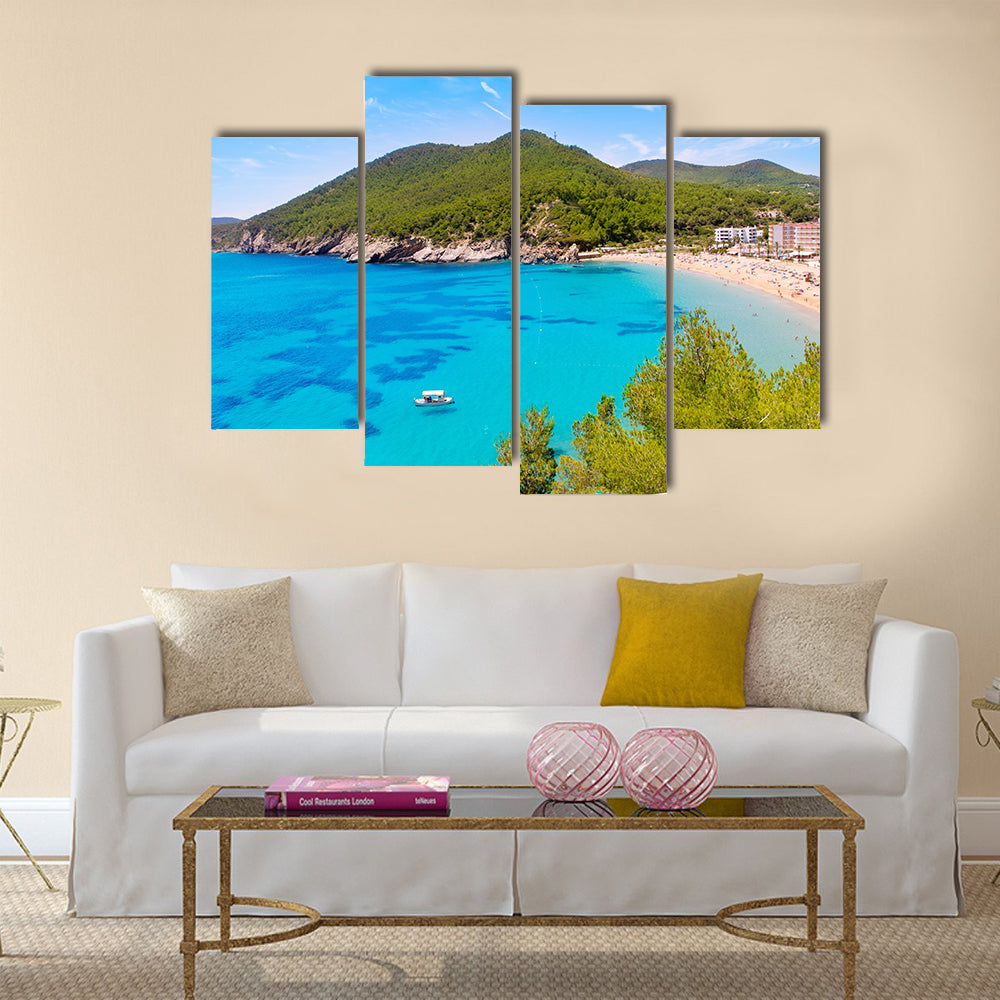 Ibiza cala de sant vicent caleta de san vicente turquoise Multi panel canvas wall art