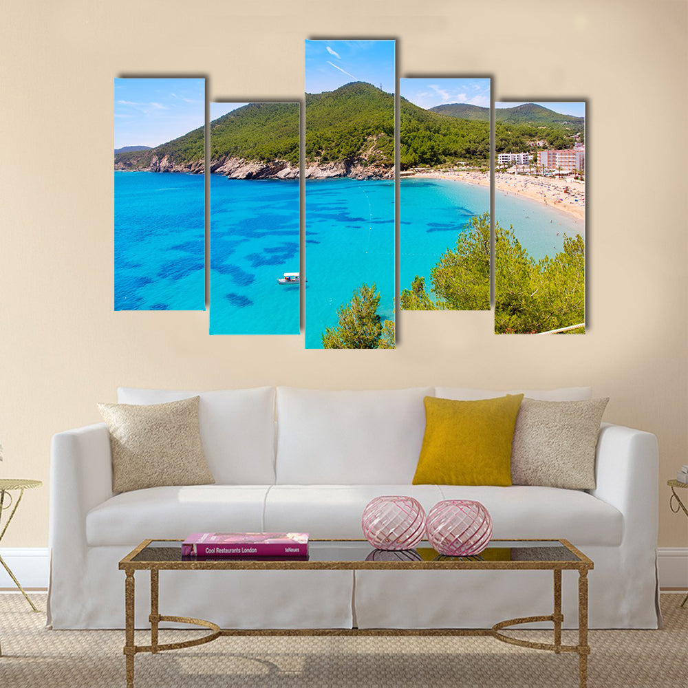 Ibiza cala de sant vicent caleta de san vicente turquoise Multi panel canvas wall art
