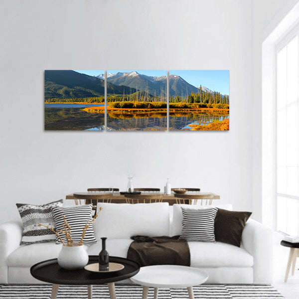 Vermilion lakes landscape in Banff national park panoramic canvas wall art