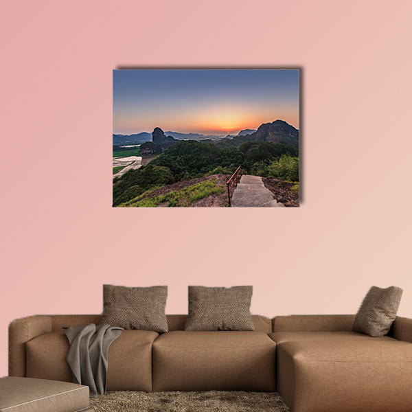 Natural landscape of National Geological Scenic Area, multi panel canvas wall art