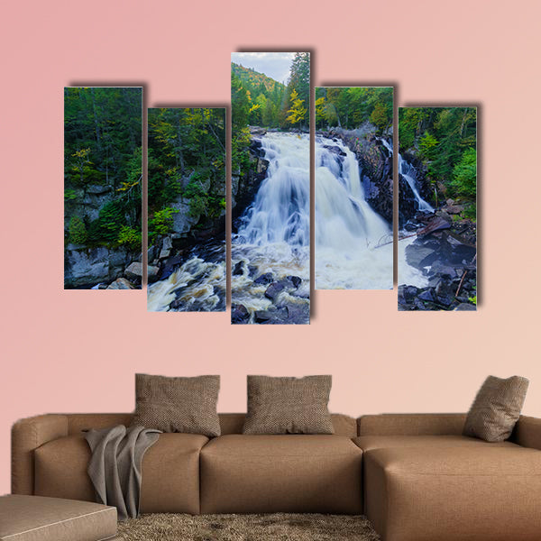 View of the Diable (Devil) waterfall, in Mont Tremblant National Park, Quebec, Canada