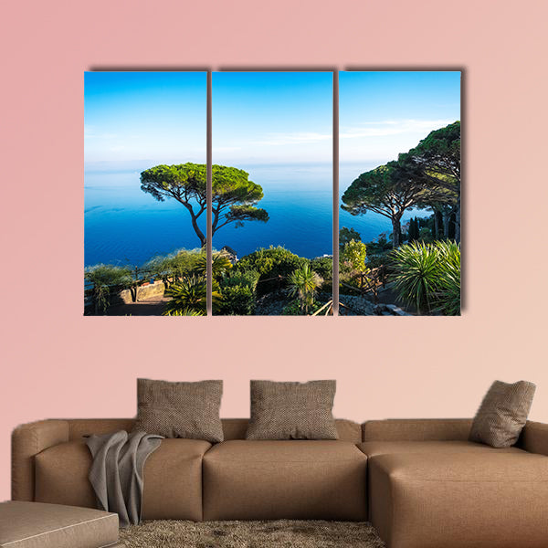 Amalfitana Coast, Ravello, view on the coast from Villa Rufolo, Italy, mediterranean sea coast