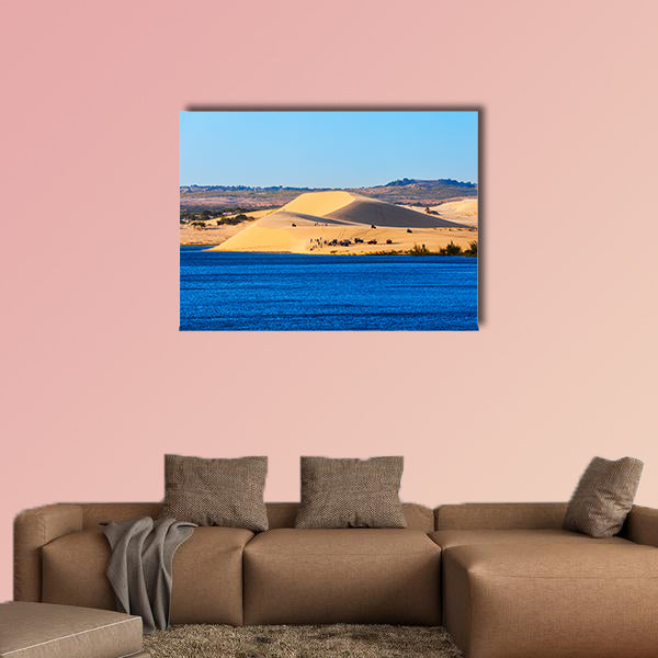 Sand dunes on sunset near Mui Ne or Phan Thiet city in Vietnam