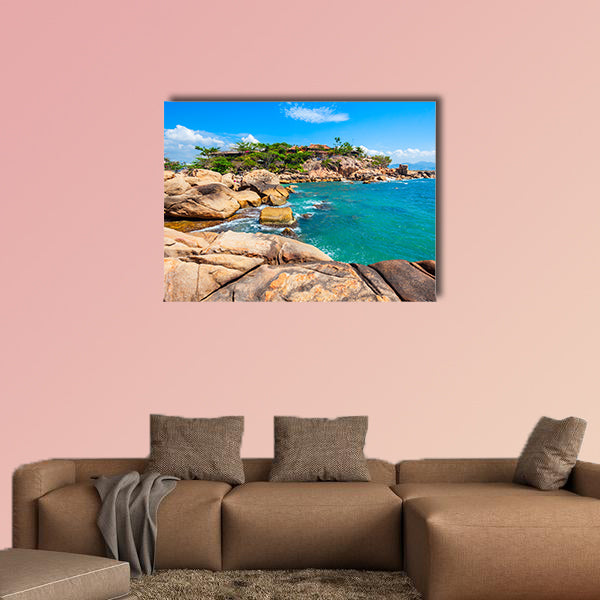 Hon Chong cape rock garden is a popular tourist attraction in Nha Trang city in Vietnam