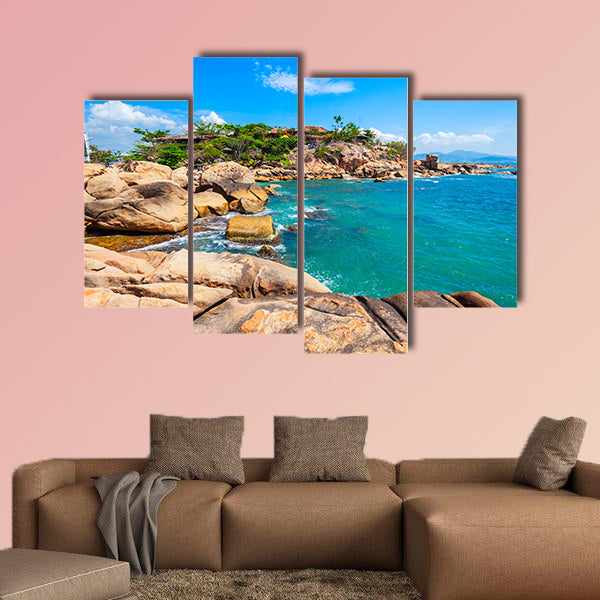 Hon Chong cape rock garden is a popular tourist attraction in Nha Trang city in Vietnam