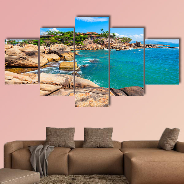 Hon Chong cape rock garden is a popular tourist attraction in Nha Trang city in Vietnam