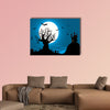  Illustration of a Halloween poster background, multi panel canvas wall art